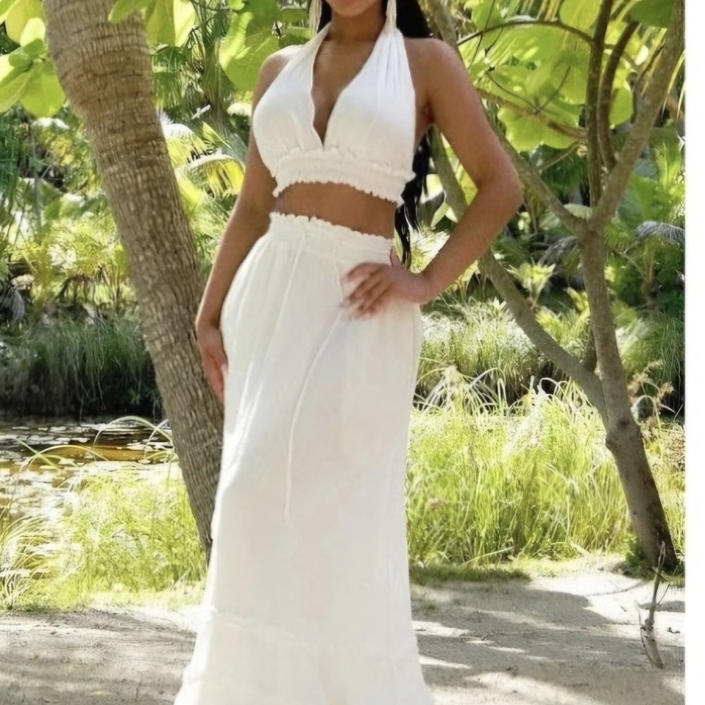 Fashion Nova White Maxi Dress